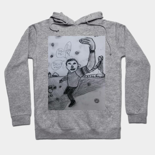 Come on, Deuluwa, come, snow, do you wanna fight with me? Hoodie by The world through children's eyes